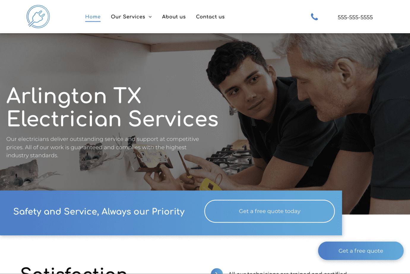 arlington tx electrician website